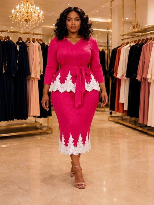 Classic Fuchsia & White Lace