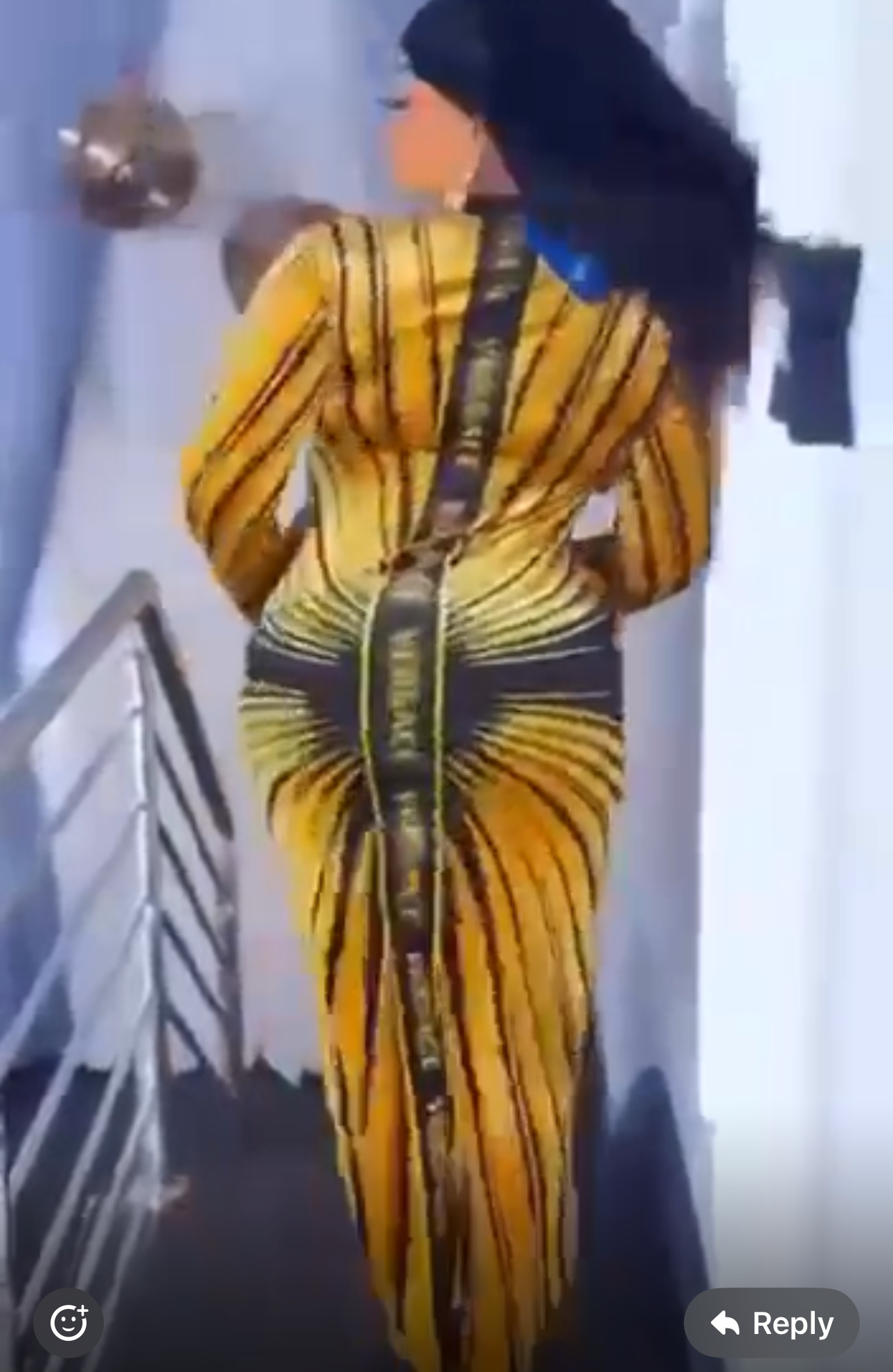 Tiger Stripe Velvet Maxi Dress — Gold & Black