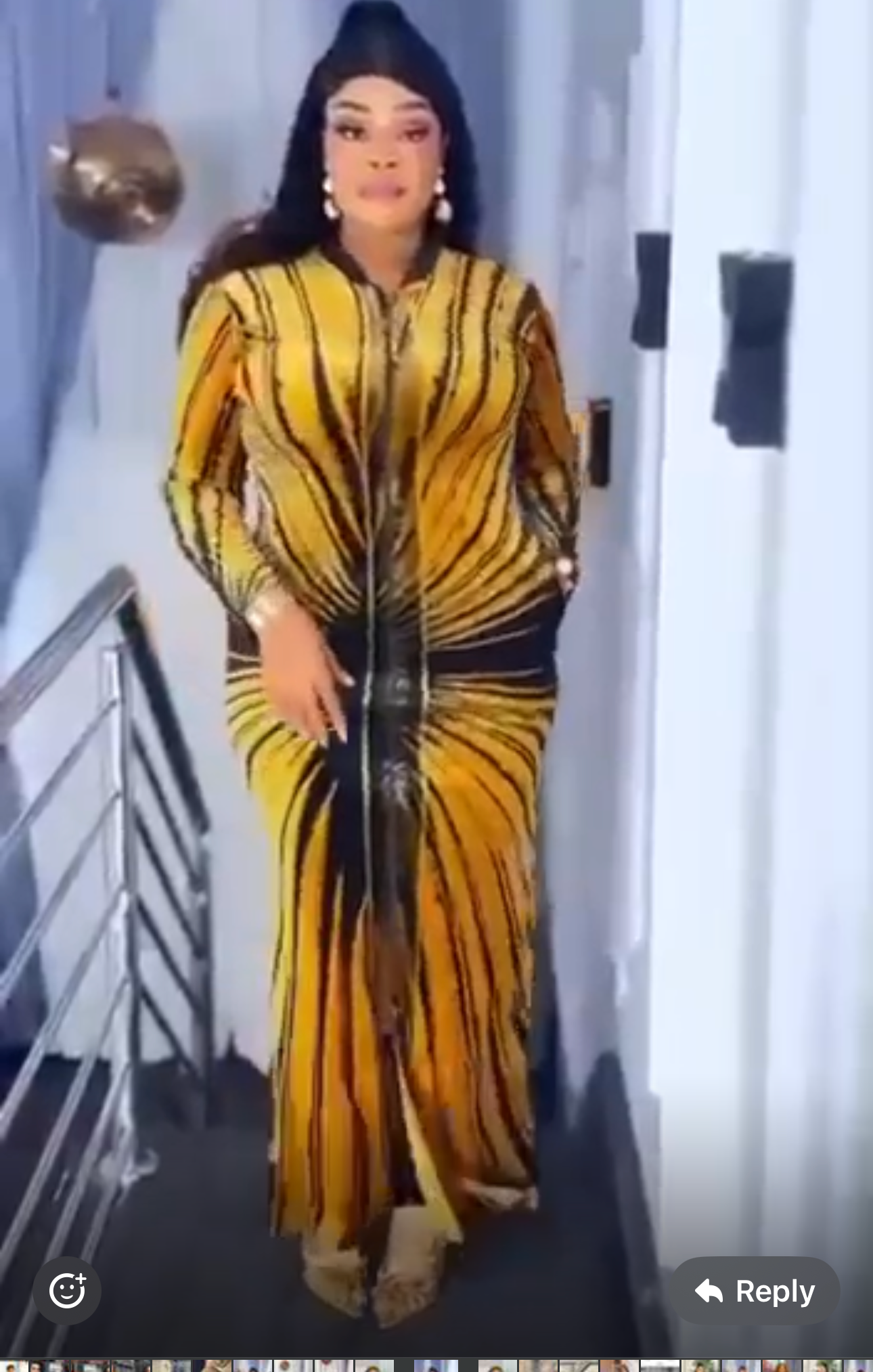Tiger Stripe Velvet Maxi Dress — Gold & Black
